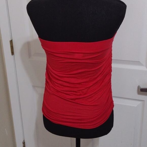 Fashion Nova red scrunch pleated tub top crop top size small - Picture 3 of 5